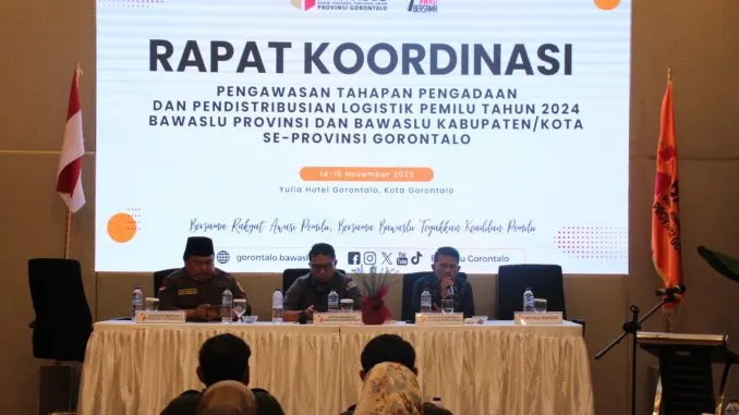 Bawaslu Provinsi Gorontalo Gelar Rakor Pengawasan Tahapan Pengadaan dan Pendistribusian Logistik Pemilu