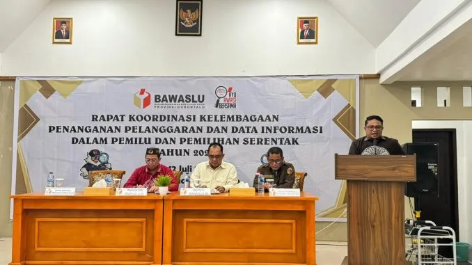 Bawaslu Provinsi Gorontalo Gelar Rapat Koordinasi Penanganan Pelanggaran