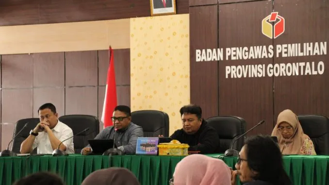 Terkait Rekrutmen Pengawas Adhoc Pemilihan Tahun 2024, Bawaslu Provinsi Gorontalo Samakan persepsi dengan Bawaslu Kabupaten/Kota