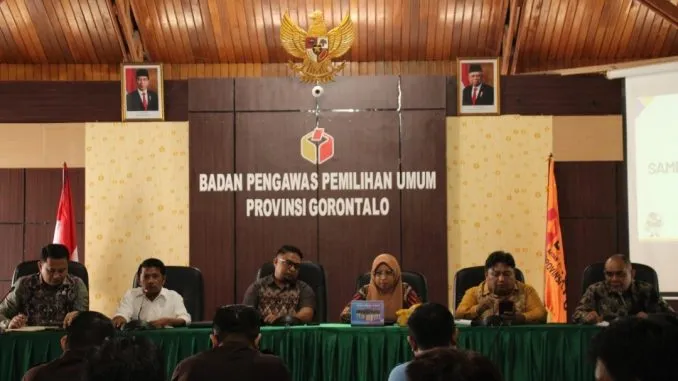 Bawaslu Provinsi Gorontalo Gelar Rakor Singkronisasi Hasil Pengawasan Rekapitulasi Perolehan Suara