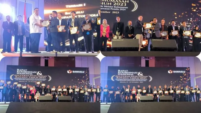 Tiga Penghargaan Diraih Oleh Bawaslu Provinsi Gorontalo