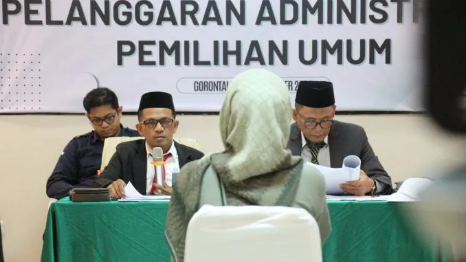 Sidang Pemeriksaan Pelanggaran Administratif Pemilihan Umum, Bawaslu Provinsi Gorontalo Lakukan Pembuktian