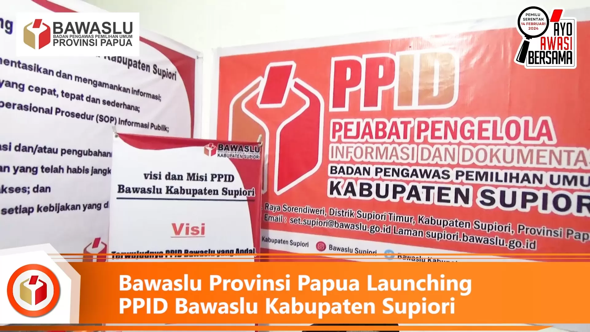 Bawaslu Provinsi Papua Launching PPID Bawaslu Kabupaten Supiori